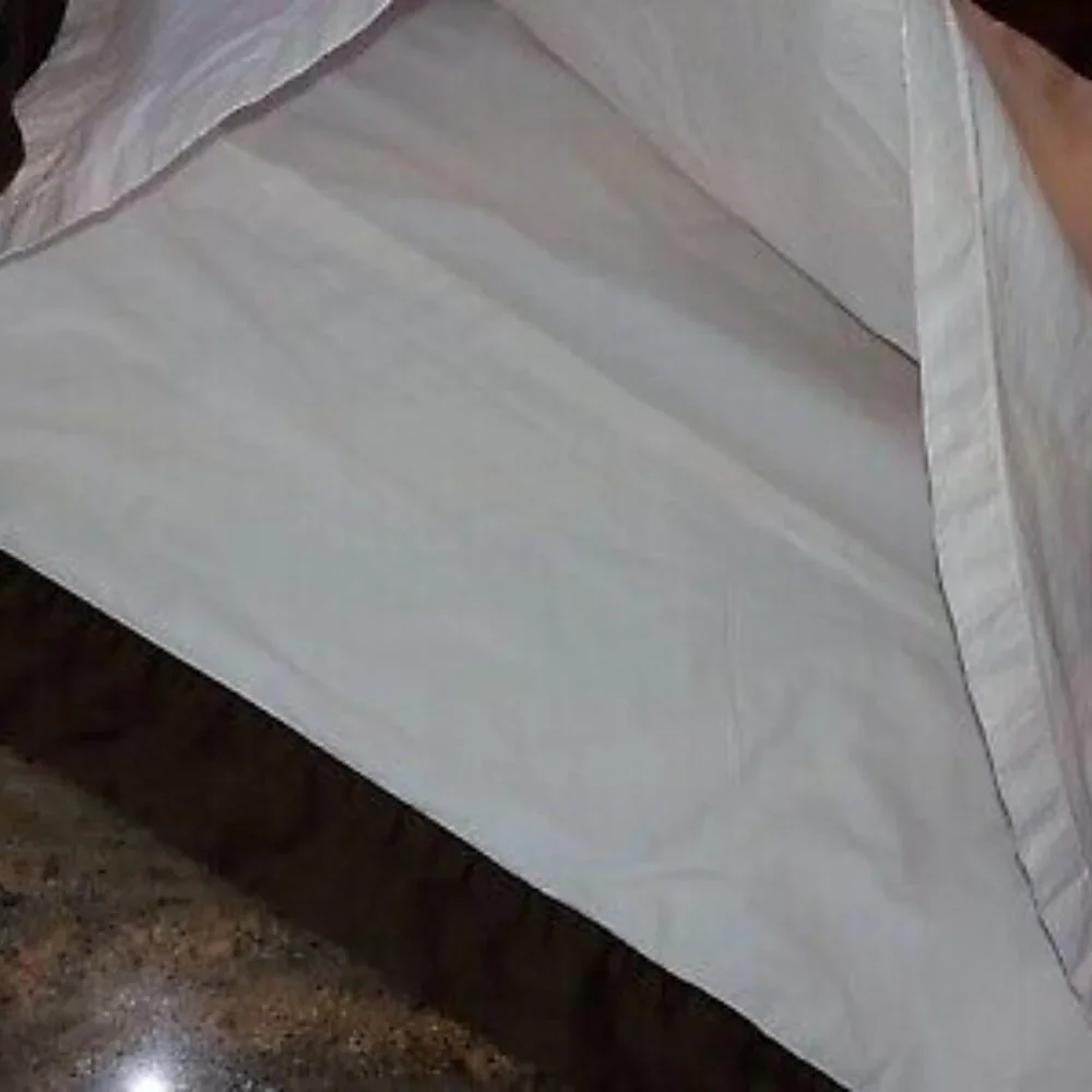 Restoration Hardware Cotton Double Pleated White Blue Brown Euro Sham 25